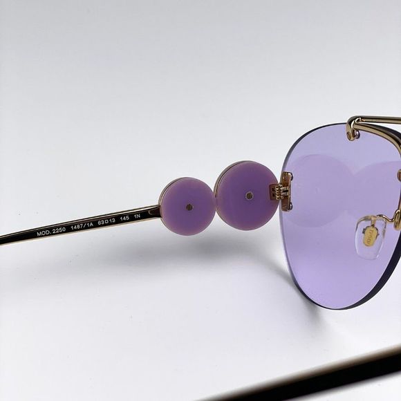 Versace VE2250 14871A Sunglasses Gold Light Violet Pilot Women - Picture 11 of 13